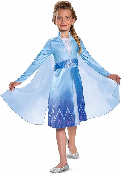 DISGUISE Disfraz de Elsa Oficial de Frozen Clásico Oficial de Disney para Niña, Disfraz de Frozen para Niña, Disfraces de Princesa para Niña, Disfraces del Día Mundial del Libro para Niña