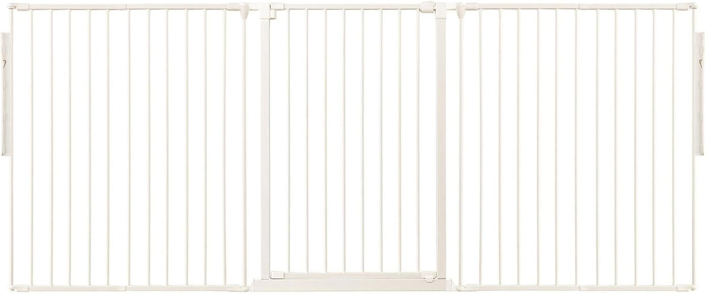 BabyDan Riel de puerta flexible extra alto para niños y mascotas (295-367 cm, blanco)