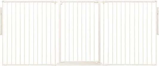 BabyDan Faixa de portão flexível extra alto para crianças e animais de estimação (295-367 cm, branco)