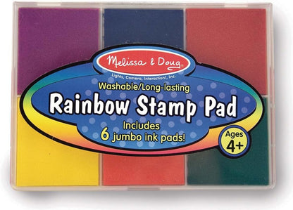 Melissa & Doug Rainbow Stamp Pad Conjuntos de carimbos e estênceis de artes e ofícios 3+ presente para menino ou menina