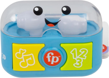 Fisher-Price Laugh & Learn Brinquedo para bebês e crianças pequenas brinca com fones de ouvido com música e luzes para maiores de 6 meses, versão multilíngue,