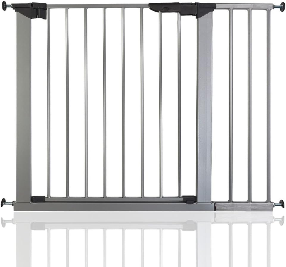 BabyDan  Premier True Pressure Fit Baby Safety Stair Gate Prata Todas as larguras (92,5 cm-99,8 cm)