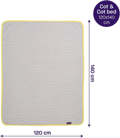 Clevamama Cobertor de lã Carib Basket - Cobertor de lã para bebê - 70x90 - Chevron cinza e branco, 3458