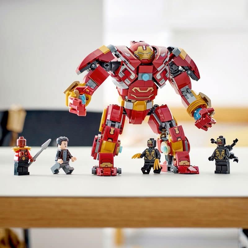 LEGO Marvel The Hulkbuster: Figura de ação da Batalha de Wakanda, brinquedo montável com minifigura de Hulk Bruce Banner, conjunto de Vingadores: Guerra do Infinito para crianças, meninos e meninas