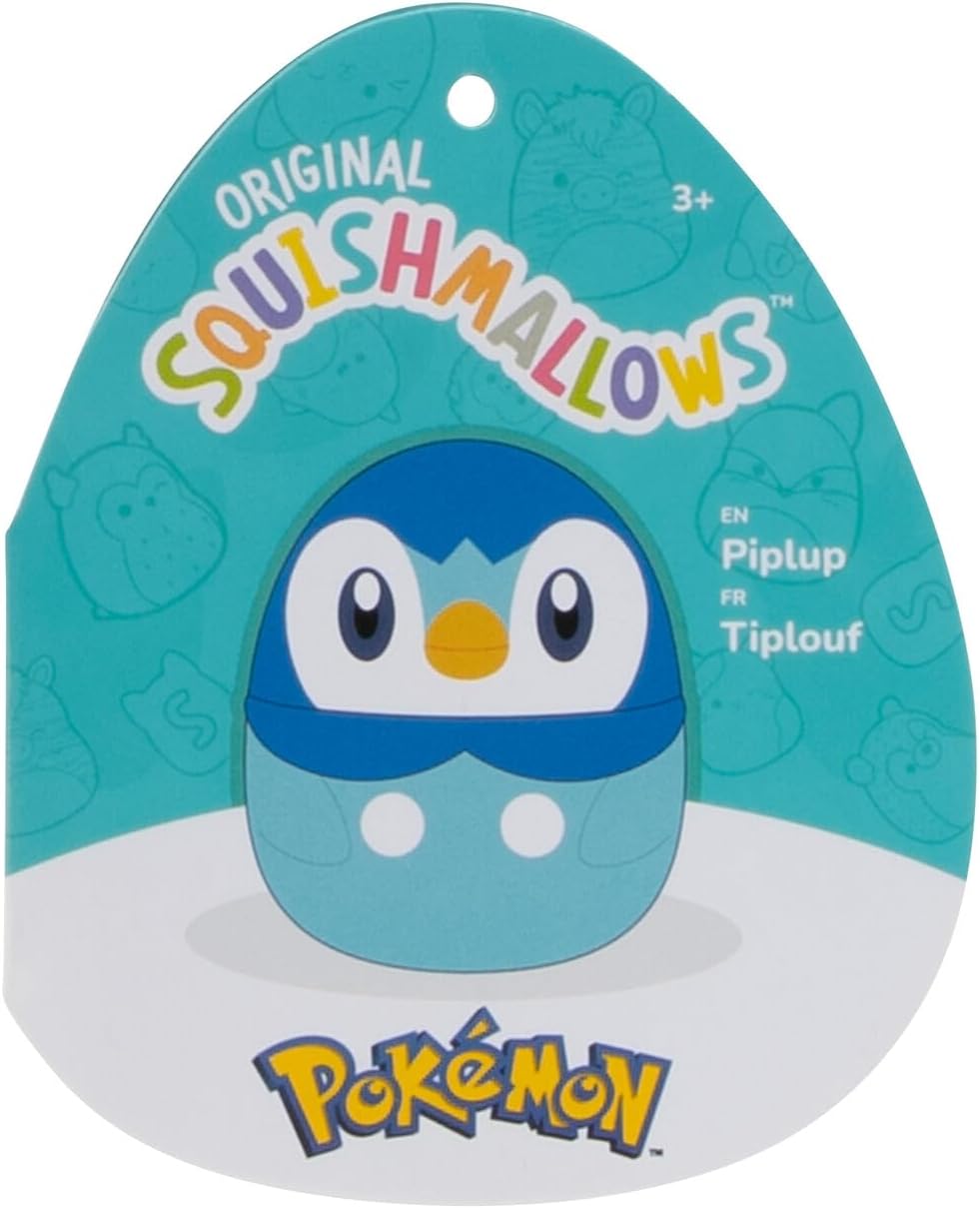 Squishmallows  PIPLUP SQPK00041 Adicionar Esquadrão de 14 polegadas, Jumbo de pelúcia ultramacio, pelúcia oficial, preto