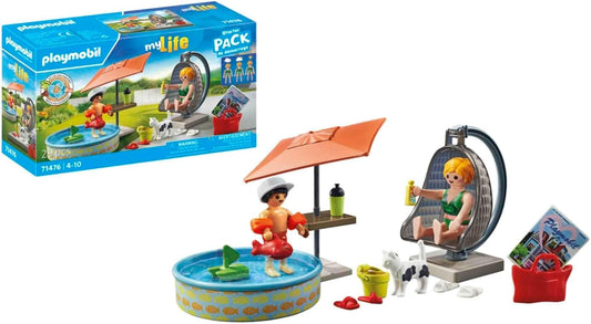 Playmobil 71476 My Life: Splashing Fun in the Garden Starter Pack, brinquedo para presentear e encenação divertida e imaginativa, conjuntos de jogos adequados para crianças a partir de 4 anos