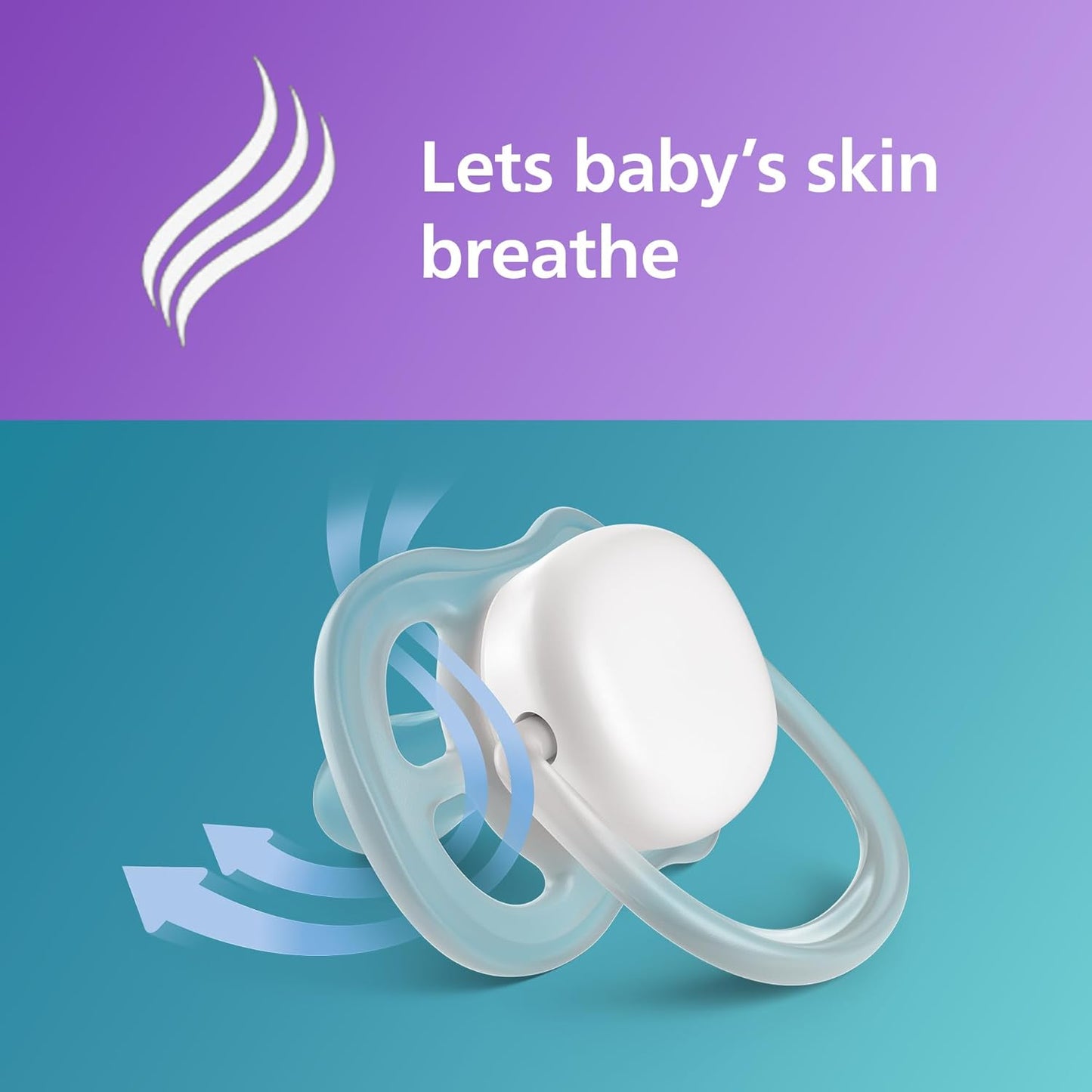 Philips Avent Chupetas Ultra Air, chupetas leves e respiráveis para bebês de 0 a 6 meses, sem BPA, com estojo de transporte para esterilizador, pacote com 2, modelo SCF085/24