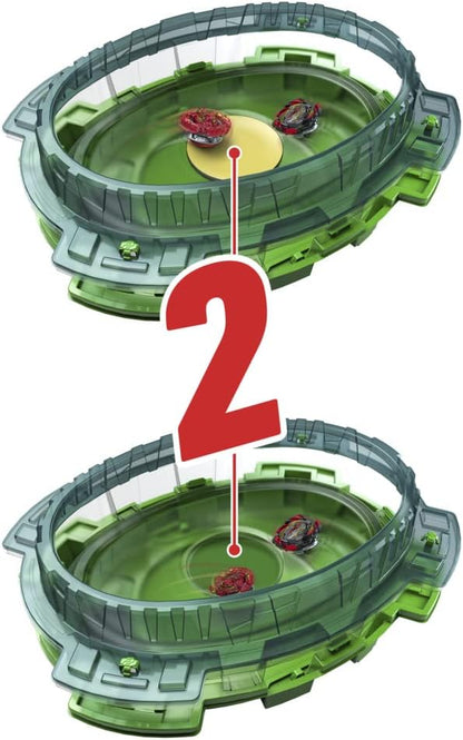 Beyblade Burst QuadDrive Interstellar Drop Battle Set Game - Beystadium, 2 Toy Tops e 2 Lançadores para maiores de 8 anos