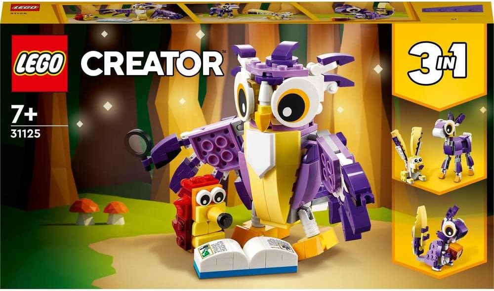 LEGO Criador 3 em 1 animais selvagens de safari, brinquedo de girafa para figuras de gazela para modelo de leão, conjunto para crianças, meninas e meninos de 9 anos ou mais, inclui flamingo e borboleta, presentes da natureza