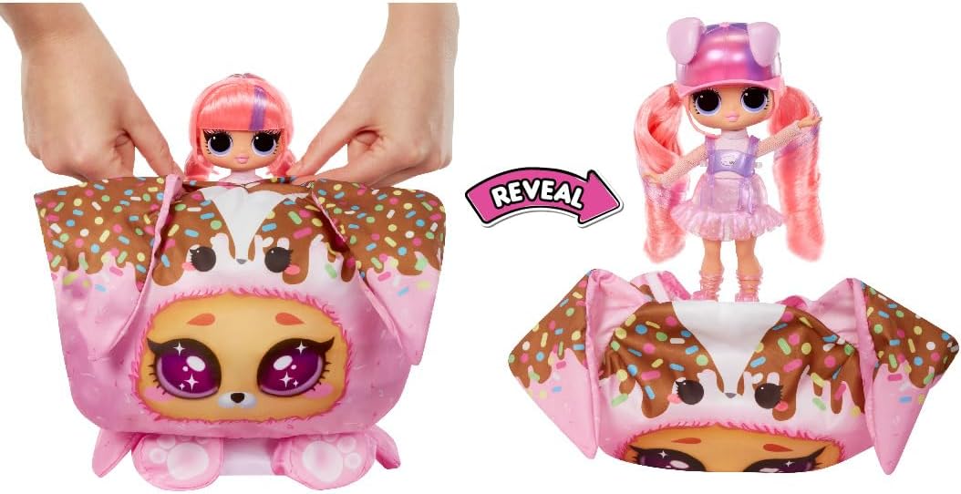 LOL. Surpresa! Fantasia de adolescente surpresa Ali Dance Fashion Doll com fantasia inflável de cachorrinho rosa e várias surpresas, incluindo modas e acessórios fabulosos - ótimo para crianças de 4 anos ou mais