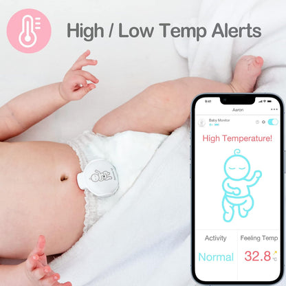 Monitor inteligente para bebês Sense-U com sensores de movimento do sono: rastreia a posição do sono do seu bebê, capotamento, sensação de temperatura e atividade do sono com alarme sonoro no smartphone