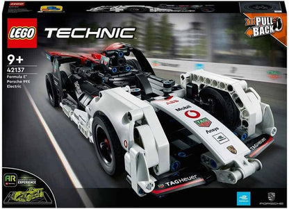 LEGO 42137 Technic Formula E Porsche 99X Electric, kit de construção de modelo de carro de corrida de brinquedo retrátil com aplicativo AR envolvente, presentes para crianças, meninos e meninas