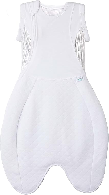 PurFlo Swaddle para saco de dormir | Saco de dormir transpirable para recién nacido que crece con su bebé | Envolver los brazos hacia adentro o hacia afuera | Cadera sana | 0-4 meses | Saco de dormir de 2,5 tog para todas las estaciones.