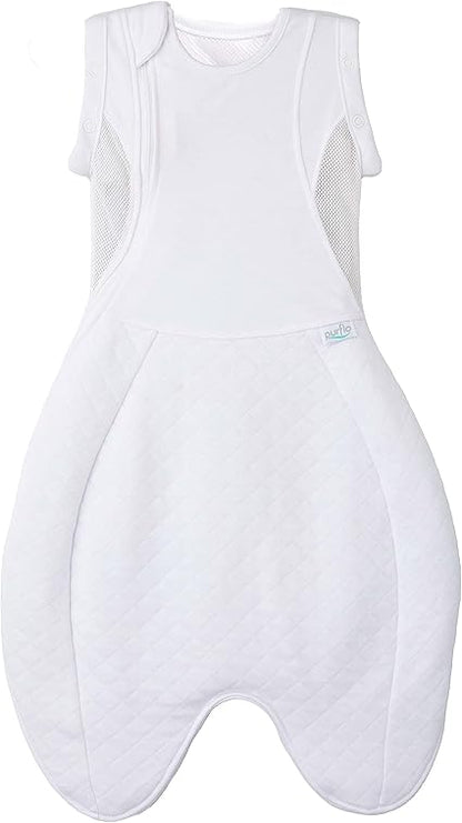 PurFlo Swaddle para saco de dormir | Saco de dormir transpirable para recién nacido que crece con su bebé | Envolver los brazos hacia adentro o hacia afuera | Cadera sana | 0-4 meses | Saco de dormir de 2,5 tog para todas las estaciones.