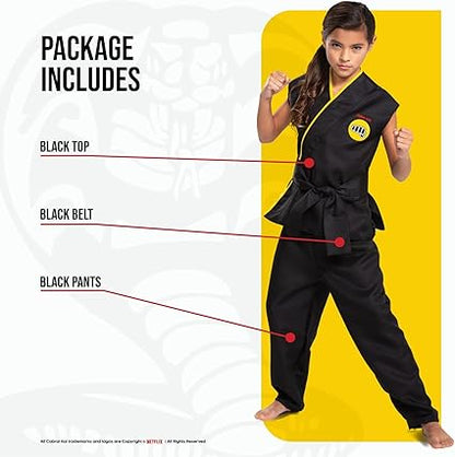 DISGUISE Fantasia oficial premium cobra kai infantil, fantasia de karatê infantil, roupa de karatê fantasia para crianças fantasias para meninos m