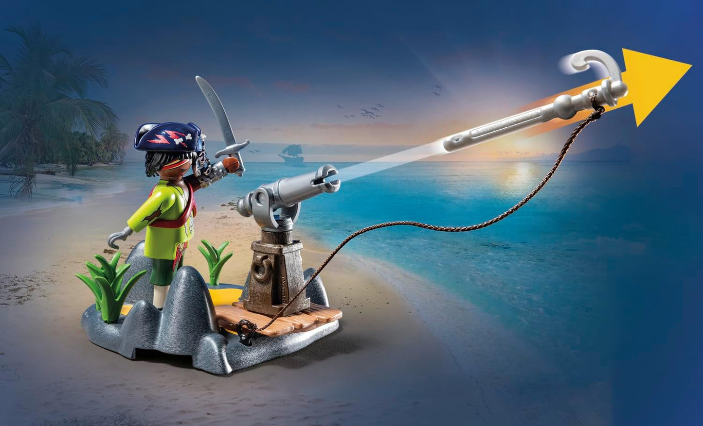 Playmobil 71532 Piratas: Lute com o Caranguejo Gigante, mundo pirata de fantasia, encenação divertida e imaginativa, conjuntos de jogos adequados para crianças a partir de 4 anos