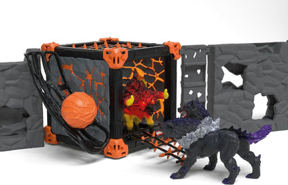 Schleich 42673 BattleCore Arena: Lava vs. Shadow, de 6 a 12 anos, ELDRADOR CREATURES - Playset, 71 peças