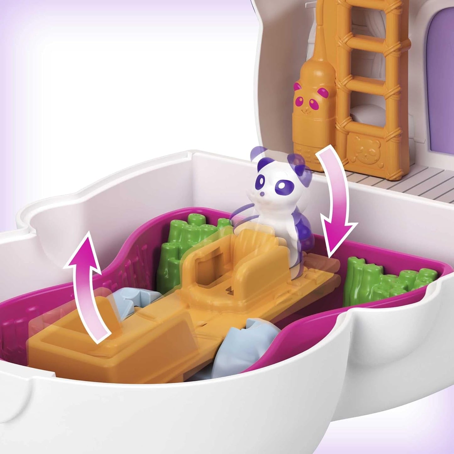 Polly Pocket Flip e Encontrar Preguiça Compacto