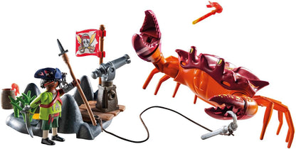 Playmobil 71532 Piratas: Lute com o Caranguejo Gigante, mundo pirata de fantasia, encenação divertida e imaginativa, conjuntos de jogos adequados para crianças a partir de 4 anos