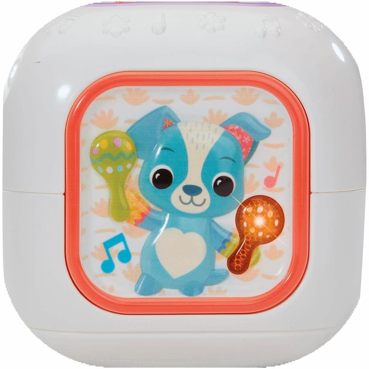 VTech Cubo Musical con Sonidos Sensoriales para Bebé, Juguete Interactivo para Bebé con Rimas Infantiles, Canciones Clásicas y Manipulativos, Enseña Animales e Instrumentos, Regalo para Bebés de 3, 6, 12, 18 Meses en Adelante, Versión en Inglés