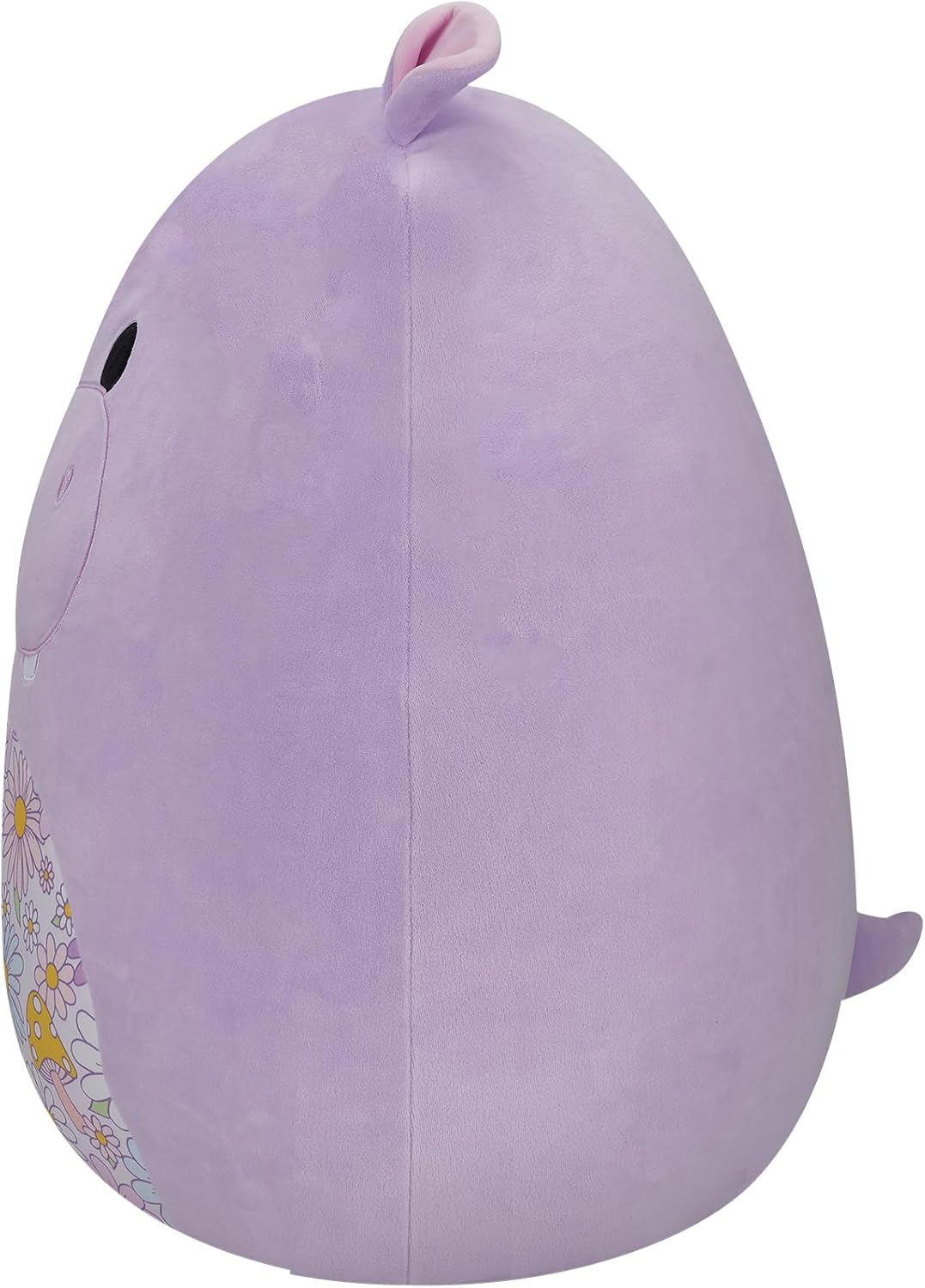 Squishmallows SQCR05494 20 polegadas-Hanna O hipopótamo roxo com barriga floral, multicolorido