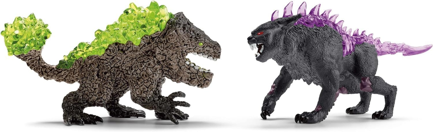 Schleich 70827 Shadow Lynx vs. Rock Crusher, a partir de 7 anos ELDRADOR CREATURES - Estatueta, 31 x 16 x 18 cm