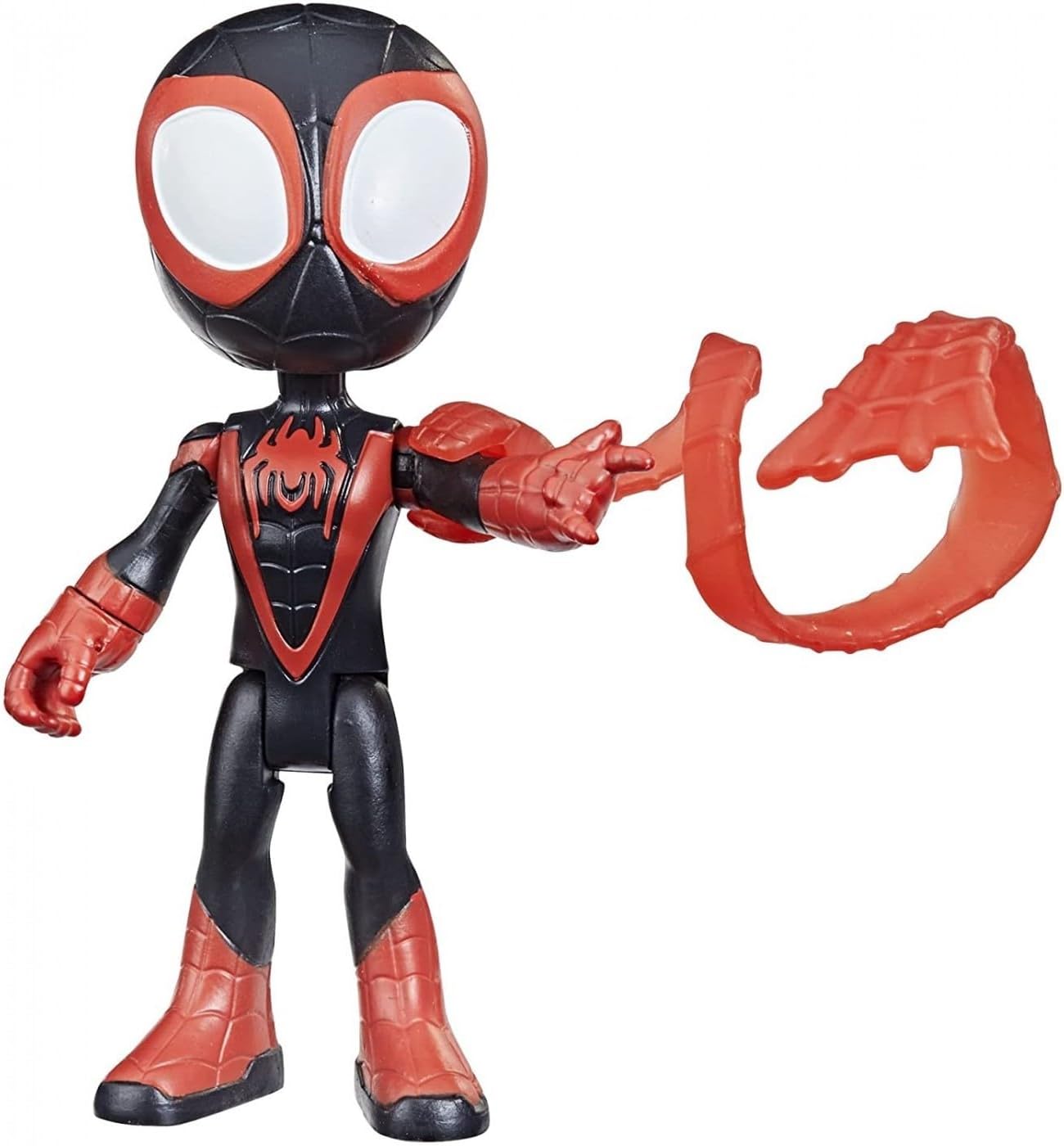 SPIDEY AND HIS AMAZING FRIENDS Figura do herói Marvel Miles Morales, boneco de ação e acessório em escala de 10 cm, para crianças a partir de 3 anos