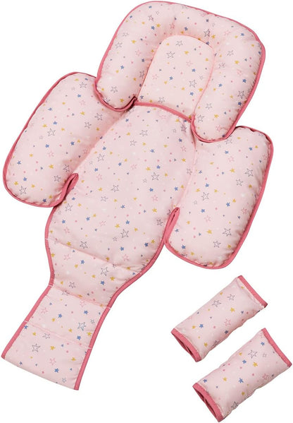 ClevaMama  Almofada de amamentação e ninho de bebê ClevaCushion, almofada para maternidade e bebê - Pink Stars