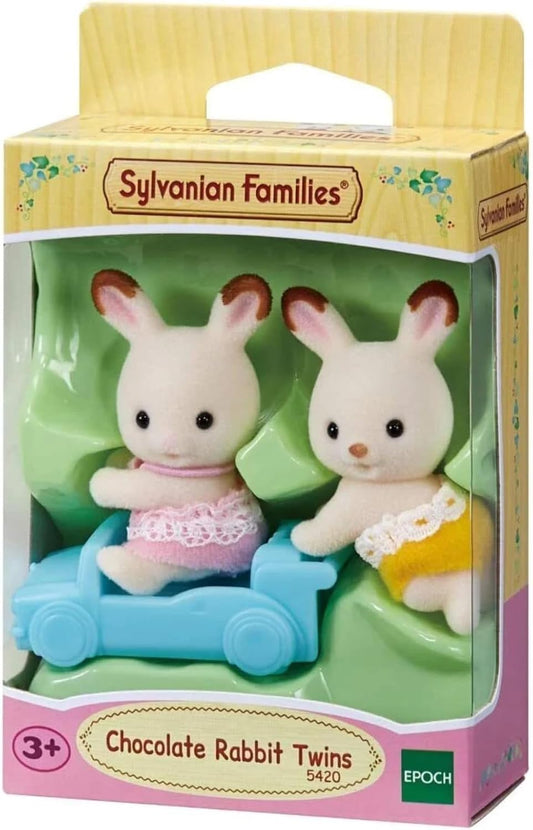 Sylvanian Families Conjunto de gêmeos de coelho de chocolate - conjunto de casa de bonecas 5420