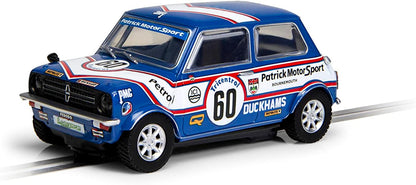 Scalextric Mini 1275GT - Patrick Motorsport - Richard Longman 1979. Classic Touring., Azul/Branco