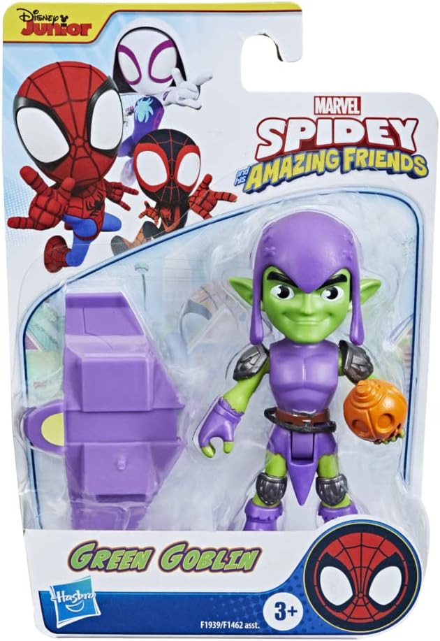 Spidey and His Amazing Friends  Figura do herói Marvel Green Goblin, figura de ação e acessório em escala de 10 cm, para crianças a partir de 3 anos