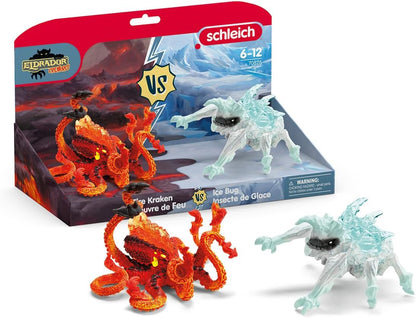 Schleich 70826 Ice Bug vs. Fire Kraken, a partir de 7 anos ELDRADOR CREATURES - Estatueta, 31 x 16 x 18 cm