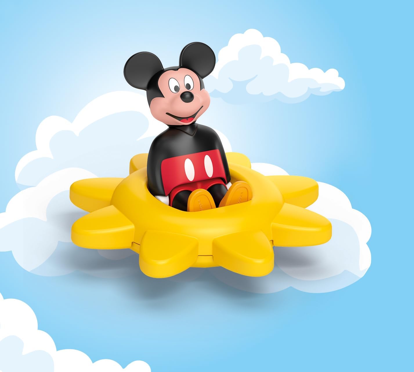 Playmobil 71697 JUNIOR e Disney: Mickey's & Minnie's Cloud Ride, Mickey Mouse, feito com mais de 90% de plástico à base de plantas, brinquedo para presente e encenação divertida