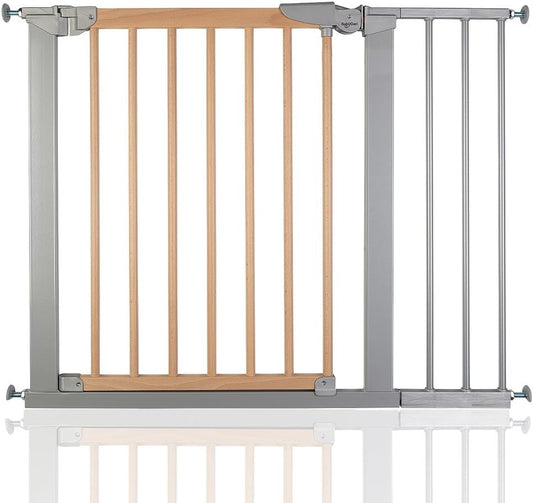 BabyDan True Pressure Avantgarde Baby Safety Stair Gate Silver Beech Todas as larguras (90,2 cm-97,6 cm)