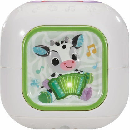 VTech Cubo musical com sons sensoriais para bebês, brinquedo interativo para bebês com rimas infantis, músicas clássicas e manipulativos, ensina animais e instrumentos, presente para bebês de 3, 6, 12, 18 meses ou mais, versão em inglês