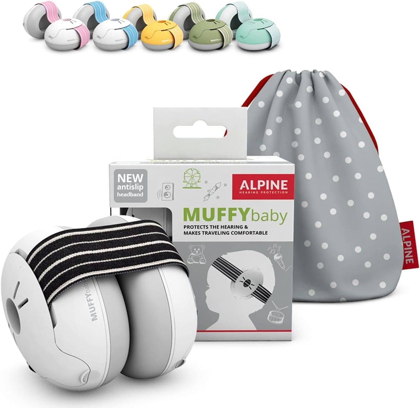 Alpine Muffy Baby Ear Defender para bebês e crianças pequenas de até 36 meses -  Protetores de ouvido com redução de ruído - Fones de ouvido confortáveis para bebês contra danos auditivos e melhora o sono - Preto