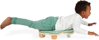 Janod - Sweet Cocoon Leaf on Wheels - FSC Wood Skateboard - Desenvolve um senso de equilíbrio - Jogo de habilidade para crianças de 4 anos ou mais, J04041