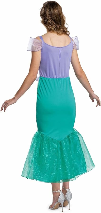 DISGUISE Disney princesa oficial premium ariel traje para mulher, sereia traje de halloween adulto princesa vestir-se roupa tamanho m