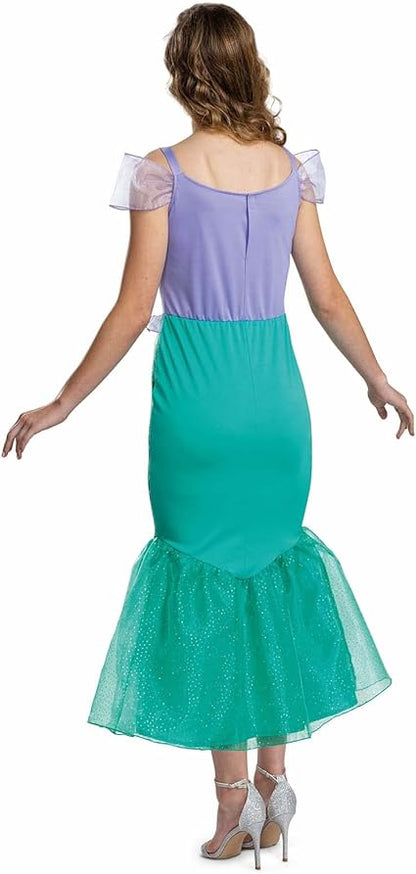 DISGUISE Disney princesa oficial premium ariel traje para mulher, sereia traje de halloween adulto princesa vestir-se roupa tamanho m