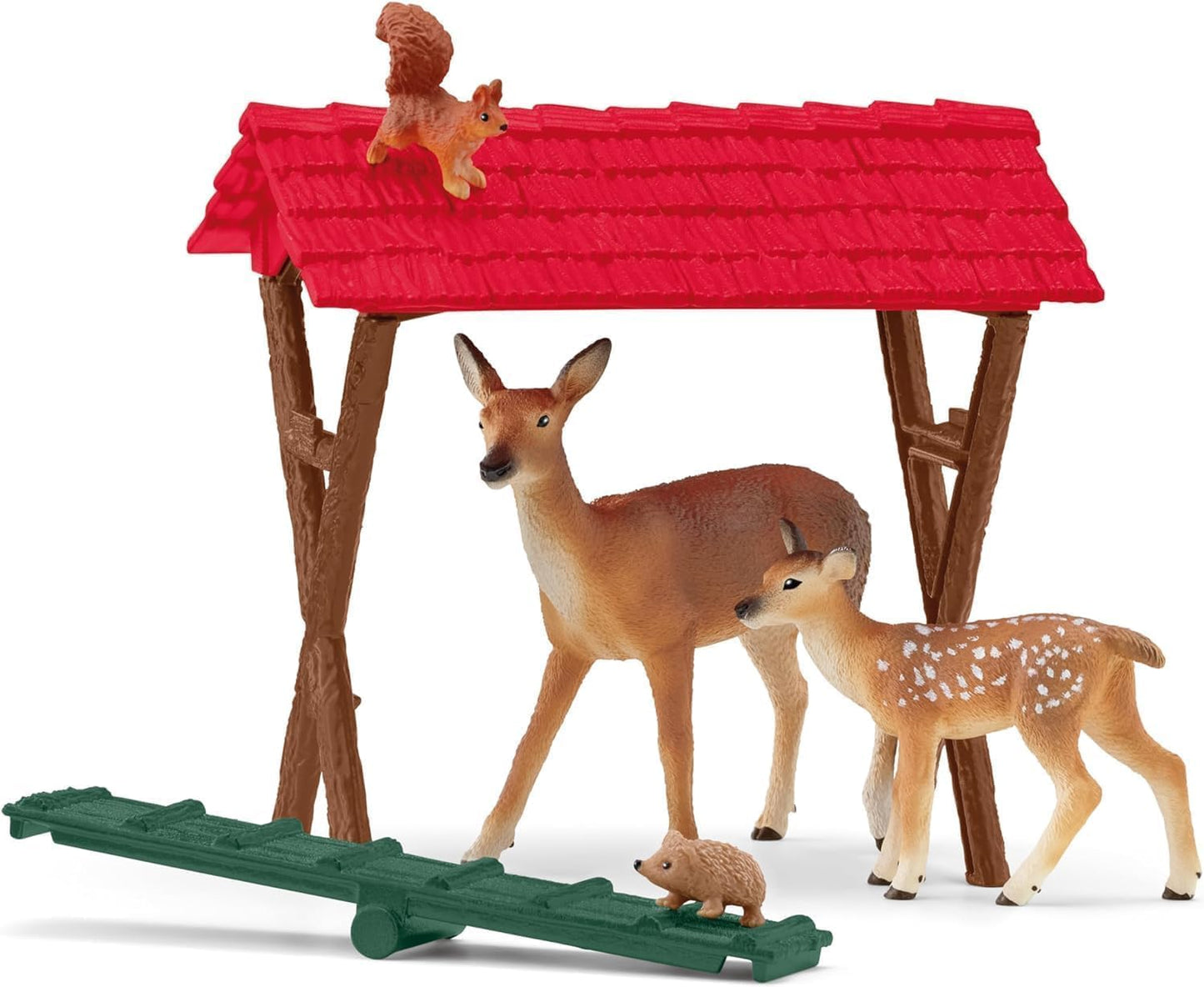 Schleich 42658 FARM WORLD Alimentando os animais da floresta Conjunto de brinquedos para maiores de 3 anos