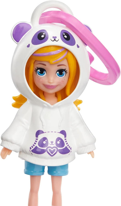 Polly Pocket Hoodie Friends Polly Panda Boneca para meninas de 4 anos ou mais