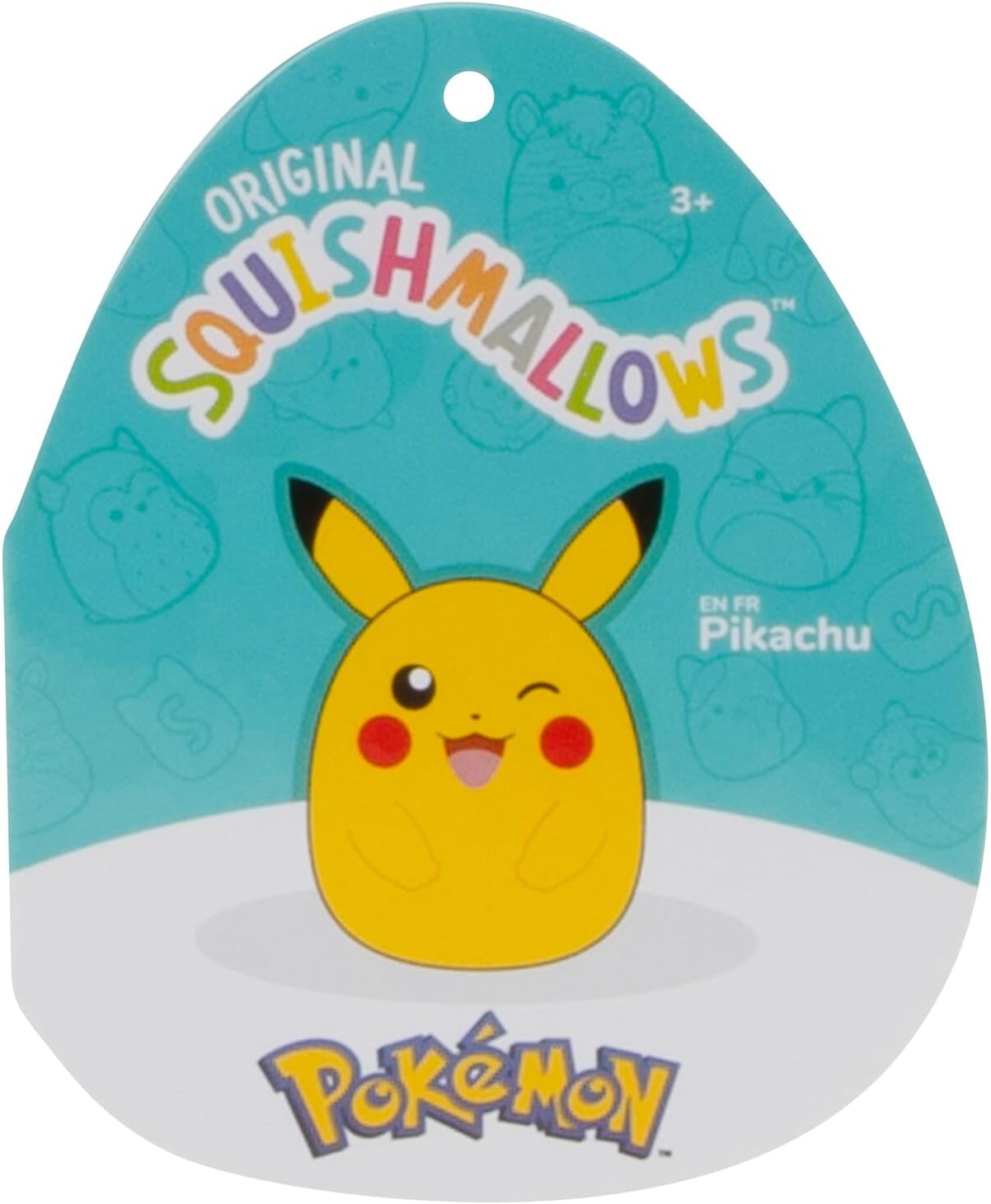 Squishmallows Pokémon original de 14 polegadas piscando Pikachu de pelúcia ultramacia de tamanho médio