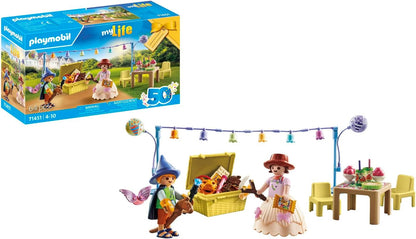 Playmobil  71451 Minha Vida: Festa à Fantasia, fantasiando-se de anjo, cowboy, princesa e muito mais, com muitos acessórios, encenação divertida e imaginativa, conjuntos de jogos artísticos adequados para crianças a partir de 4 anos