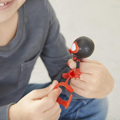 SPIDEY AND HIS AMAZING FRIENDS Figura do herói Marvel Miles Morales, boneco de ação e acessório em escala de 10 cm, para crianças a partir de 3 anos