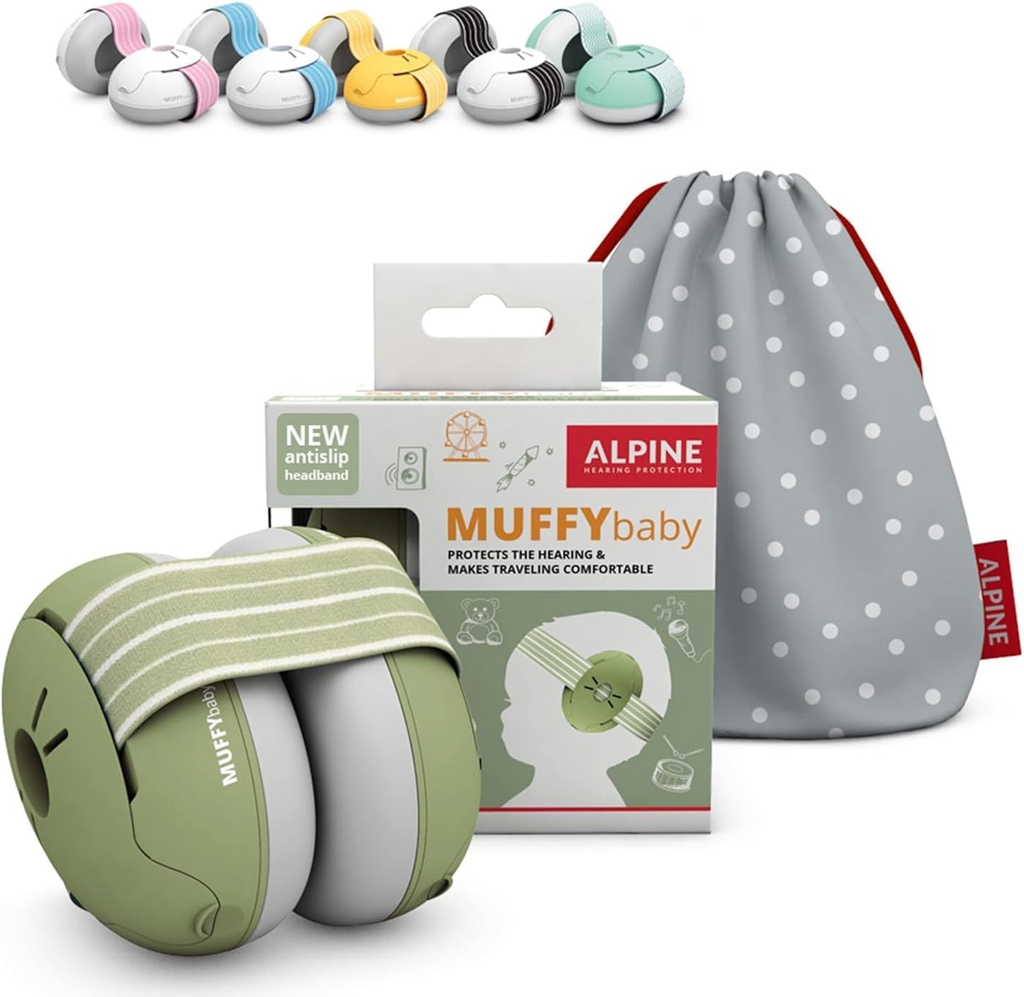 Alpine Muffy Baby Ear Defender para bebês e crianças pequenas de até 36 meses -  Protetores de ouvido com redução de ruído - Fones de ouvido confortáveis para bebês contra danos auditivos e melhora o sono - Preto