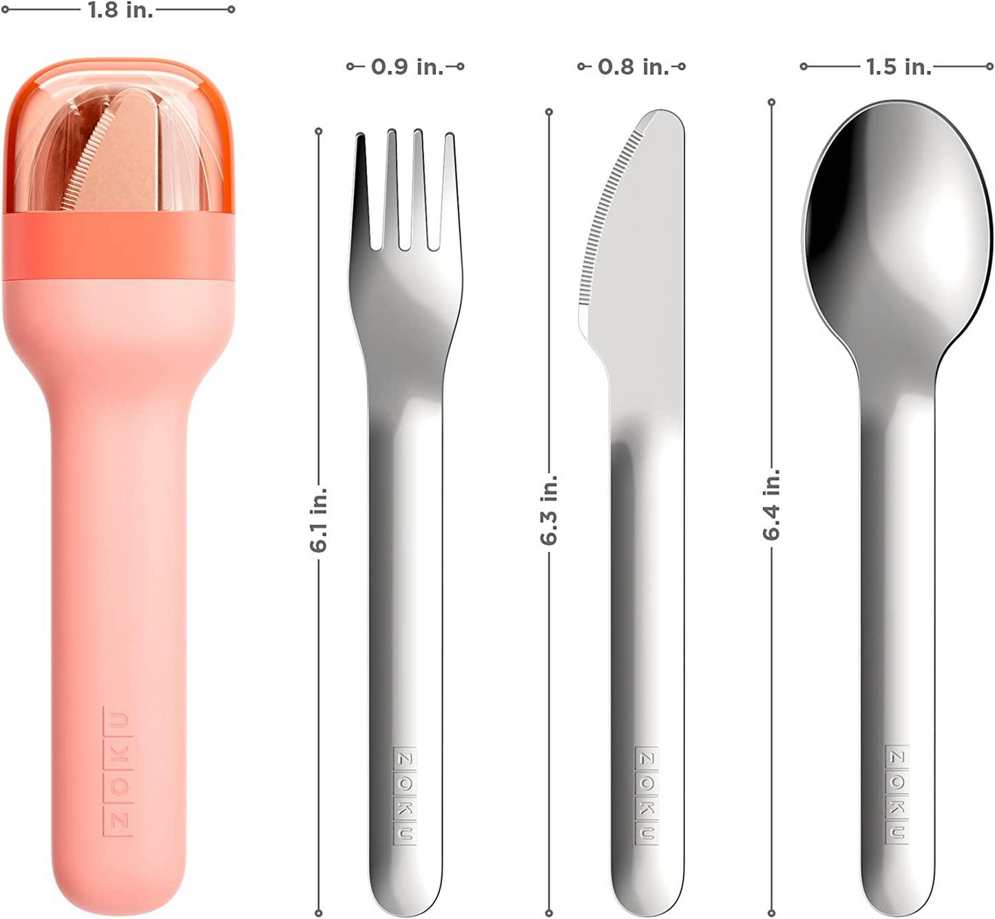 Zoku ZK308-TL de utensílios Conjunto, plástico