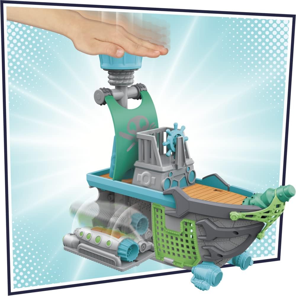 PJ Masks Sky Pirate Battleship Brinquedo pré-escolar, conjunto de veículo com 2 figuras de ação para crianças de 3 anos ou mais multicolorido