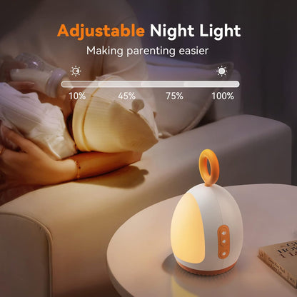 Dreamegg Auxílio para dormir para bebês, máquina de ruído branco para bebês, máquina portátil de ruído branco XT-6 com 8 sons calmantes, máquina de som luz noturna para bebês para berçário de dormir, recarregável por USB, temporizador, trava para crianças