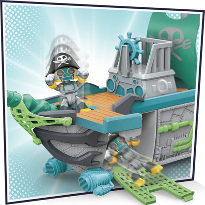 PJ Masks Sky Pirate Battleship Brinquedo pré-escolar, conjunto de veículo com 2 figuras de ação para crianças de 3 anos ou mais multicolorido