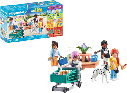 Playmobil Toy Figures Playset MyLife: MyFigures Shopping (80 peças, maiores de 5 anos, unissex)